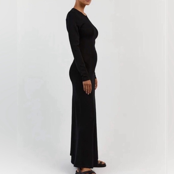 DISSH GRACE BLACK CREW CUT OUT MIDI DRESS NWT XS Long Sleeve - Picture 10 of 16